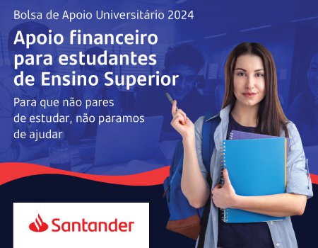 Bolsa de estudos Santander: candidaturas abertas